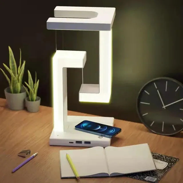 Lampada a LED e supporto wireless per smartphone