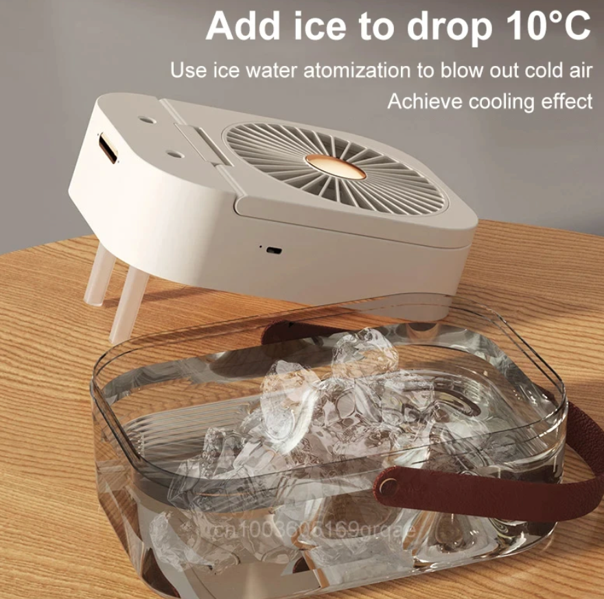 Ventilatore Portatile Estivo con Timer, Luce Notturna e Diffusore di Fragranze